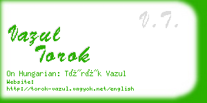 vazul torok business card